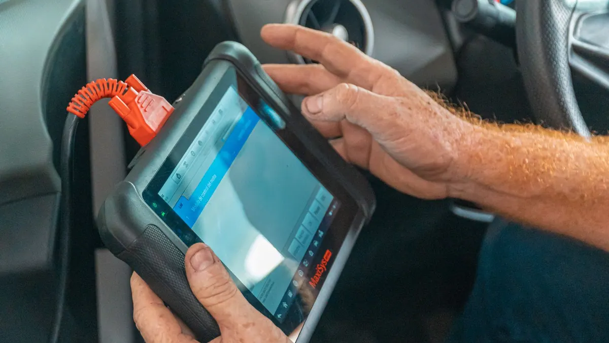Diagnostic électronique dans l’habitacle d’une voiture